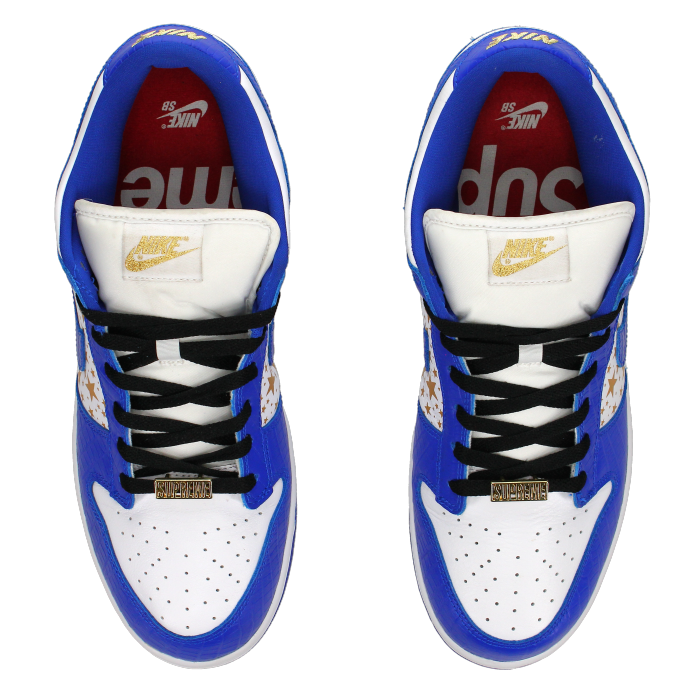 Supreme X Nike SB Dunk Low 'Star Hyper Royal' - Side View