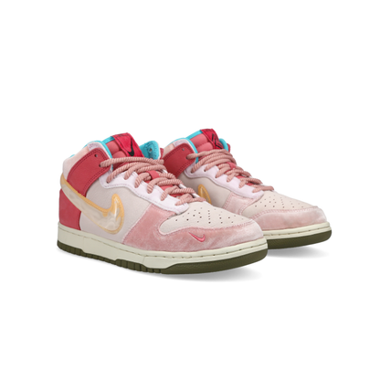 Social Status x Nike Dunk Mid 'Strawberry Milk' - Front View