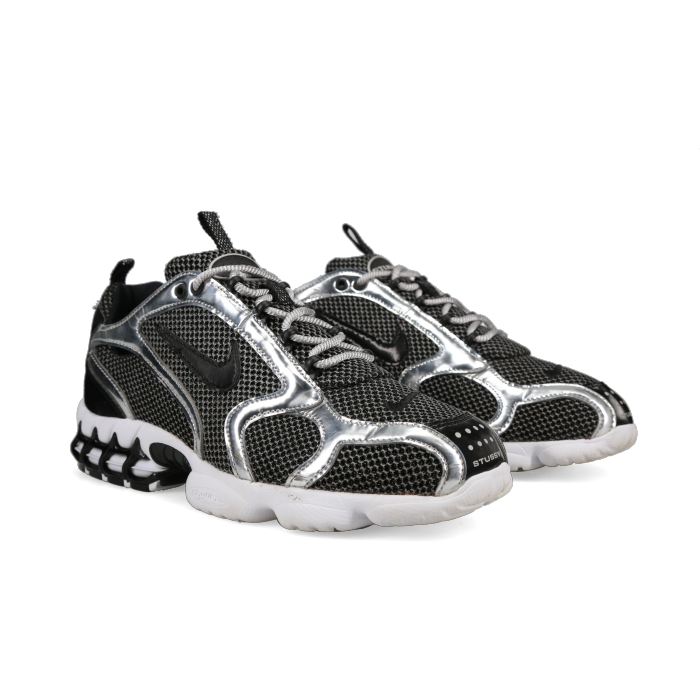 Stussy X Nike Air Zoom Spiridon Caged 2 'Pure Platinum' - Front View