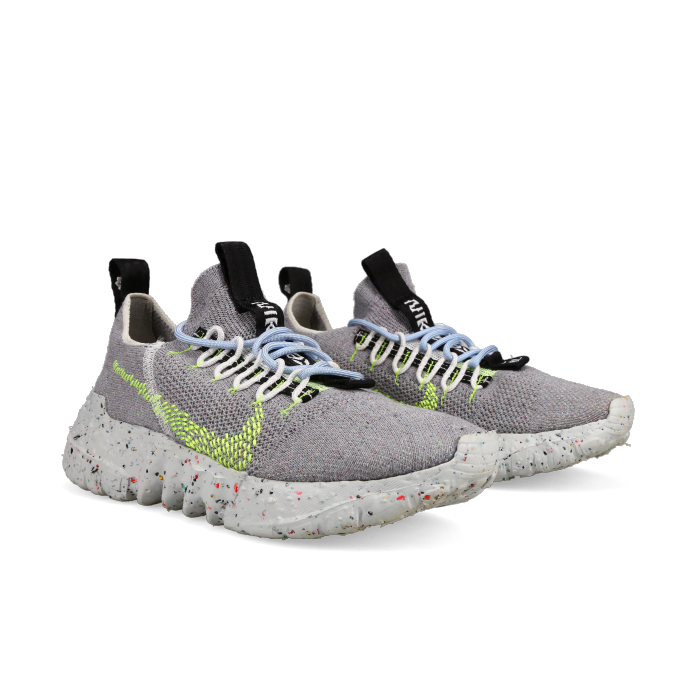 Nike Space Hippie 01 'Grey Volt' - Front View