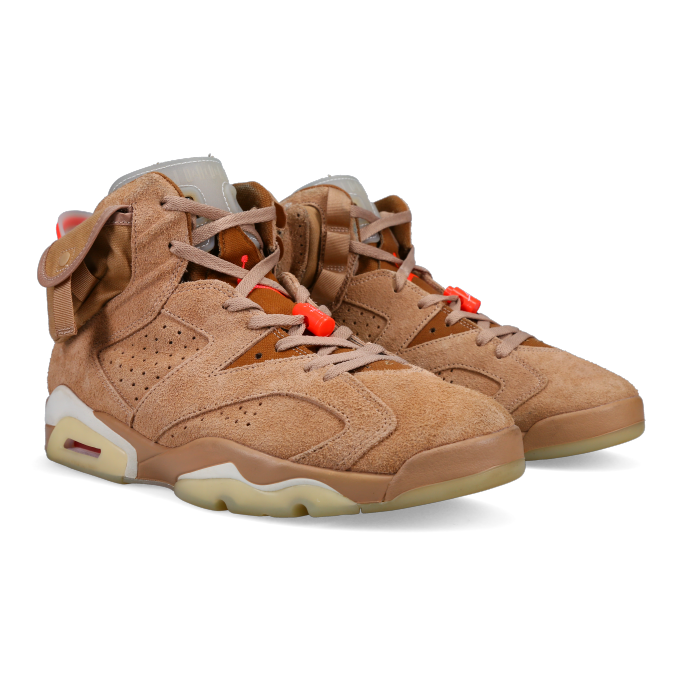 Travis Scott X Jordan 6 Retro 'British Khaki' - Front View