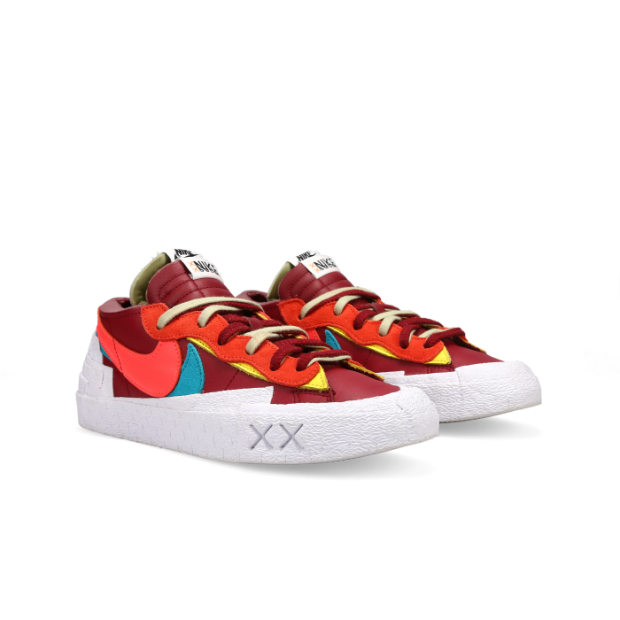 Sacai X Kaws X Nike Blazer Low 'Team Red' - Front View