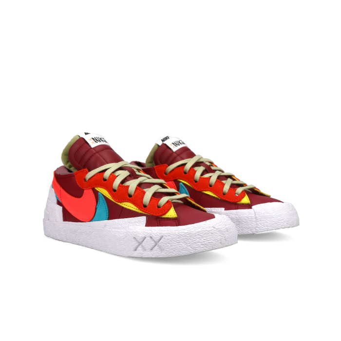 Sacai X Kaws X Nike Blazer Low 'Team Red' - Front View