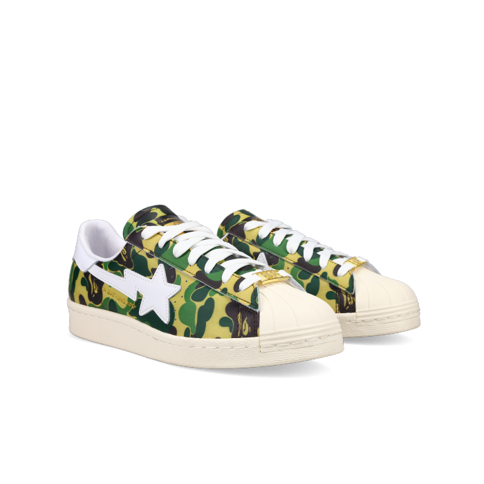 Adidas Superstar 80's X Bape 'ABC Camo' - Front View