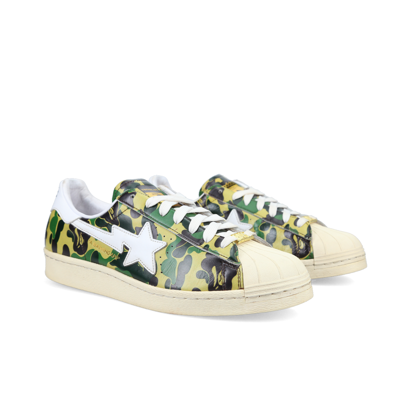 Adidas Superstar 80's X Bape 'ABC Camo' - Front View