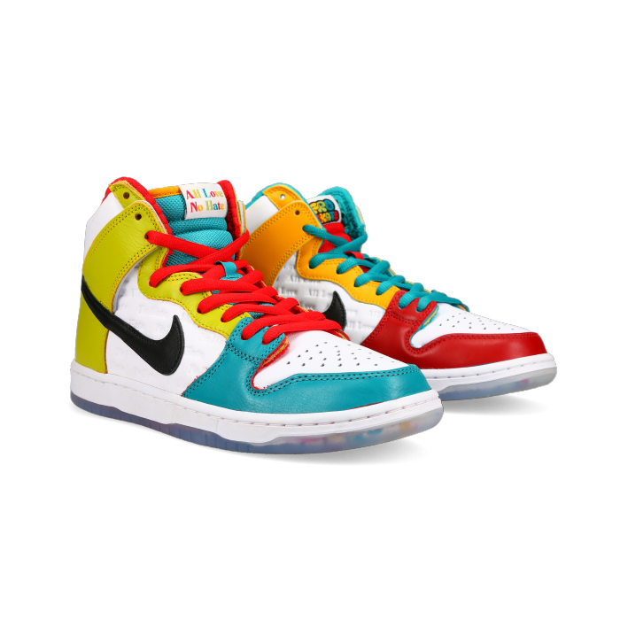 Froskate X Nike Dunk SB High 'All Love No Hate' - Front View