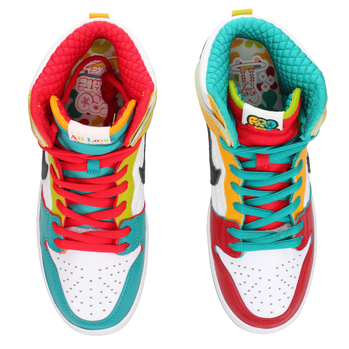 Froskate X Nike Dunk SB High 'All Love No Hate' - Side View