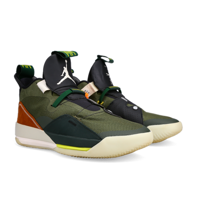 Jordan 33 NRG X Travis Scott 'Army Olive' - Front View