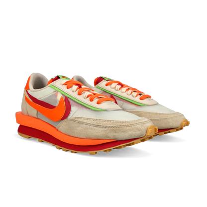 CLOT X Sacai X Nike LDWAFFLE 'Net Orange Blaze' - Front View