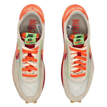 CLOT X Sacai X Nike LDWAFFLE 'Net Orange Blaze' - Side View