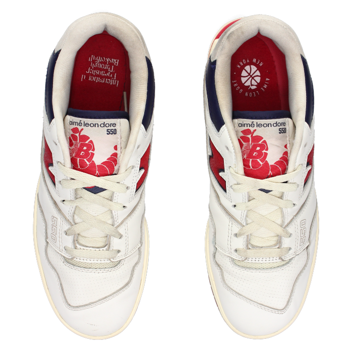 Aimé Leon Dore X New Balance 550 'Red Navy' - Side View