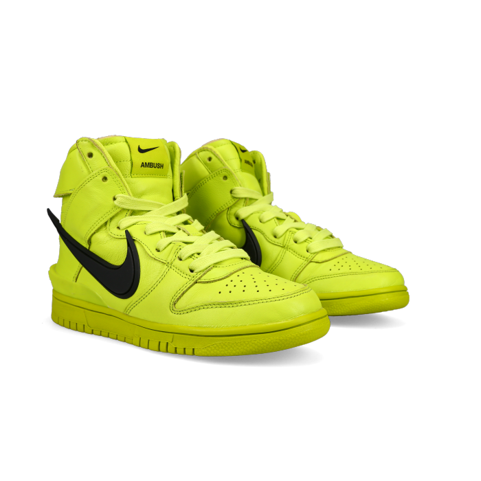 Nike Dunk High X Ambush 'Flash Lime' - Front View