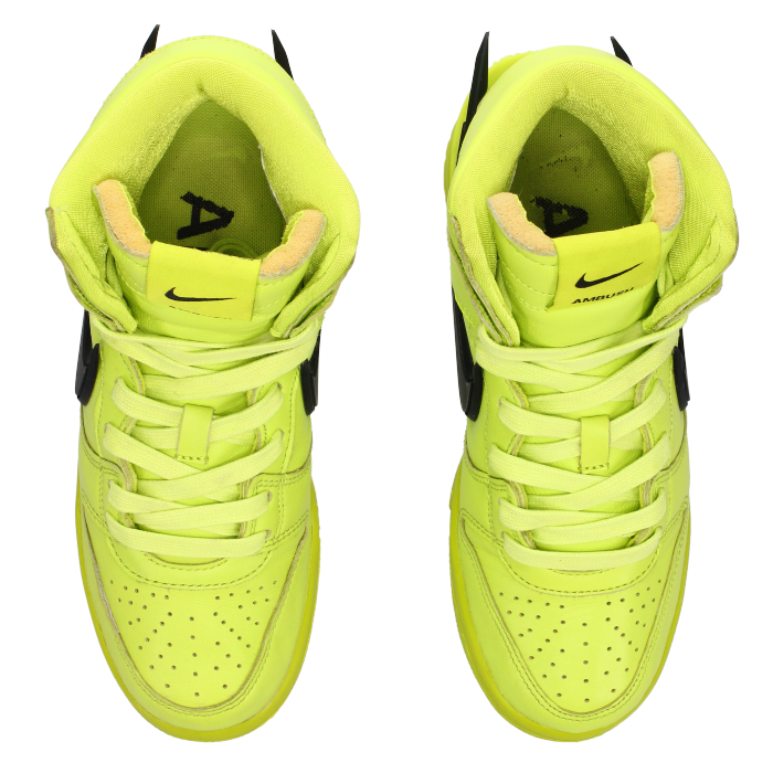 Nike Dunk High X Ambush 'Flash Lime' - Side View