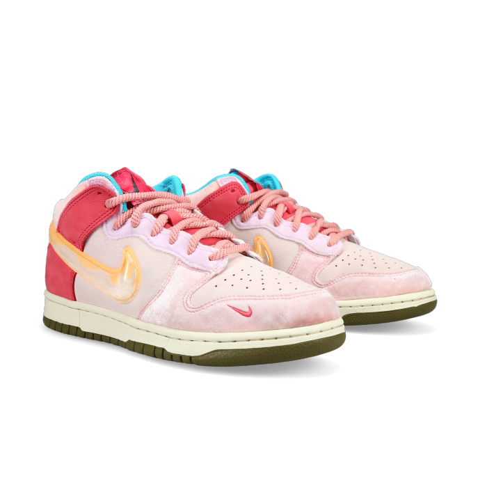 Social Status x Nike Dunk Mid 'Strawberry Milk' - Front View