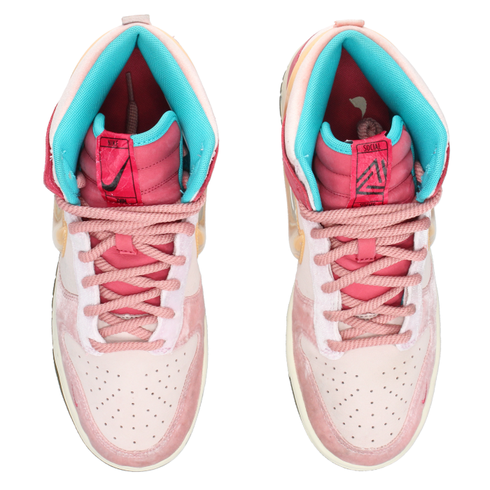 Social Status x Nike Dunk Mid 'Strawberry Milk' - Side View