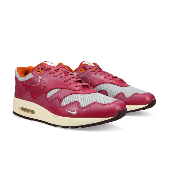 Patta X Nike Air Max 1 'Rush Maroon' - Front View