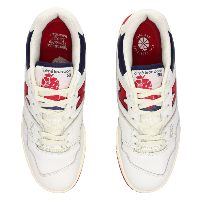 Aimé Leon Dore X New Balance 550 'Red Navy' - Side View