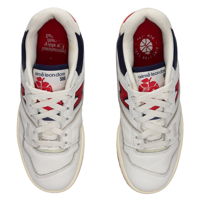 Aimé Leon Dore X New Balance 550 'Red Navy' - Side View