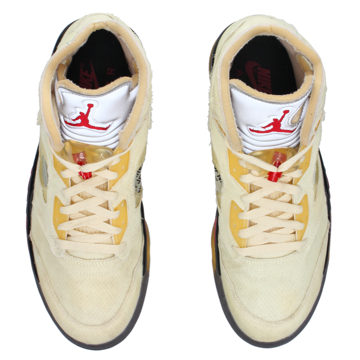 Off-White X Jordan 5 SP 'Sail' - Side View