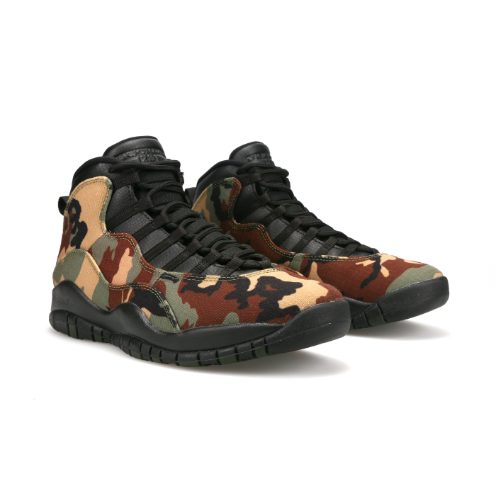 Jordan 10 Retro 'Woodland Camo' - Front View