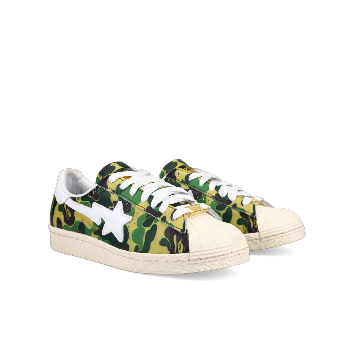 Bape X Adidas Superstar 80's 'ABC Camo' - Front View