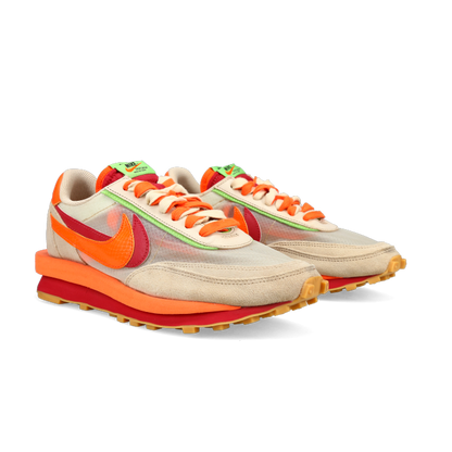 CLOT X Sacai X Nike LDWAFFLE 'Net Orange Blaze' - Front View