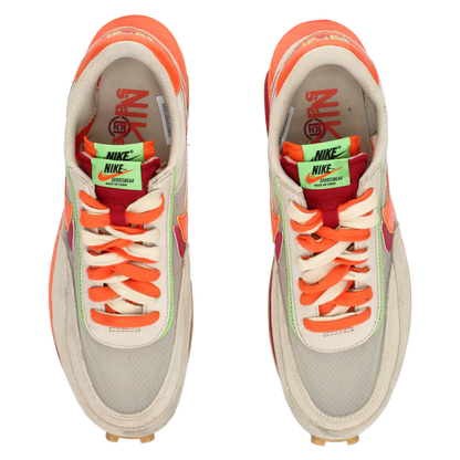CLOT X Sacai X Nike LDWAFFLE 'Net Orange Blaze' - Side View