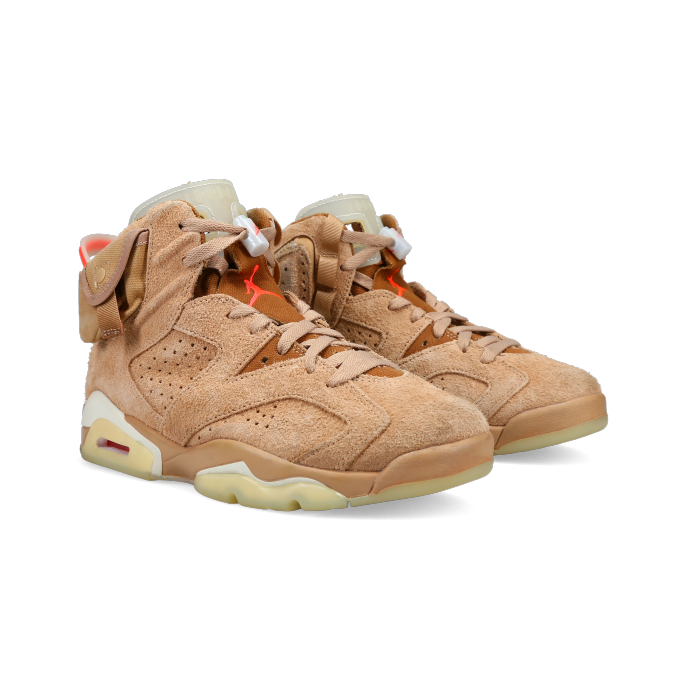 Travis Scott X Jordan 6 Retro 'British Khaki' - Front View