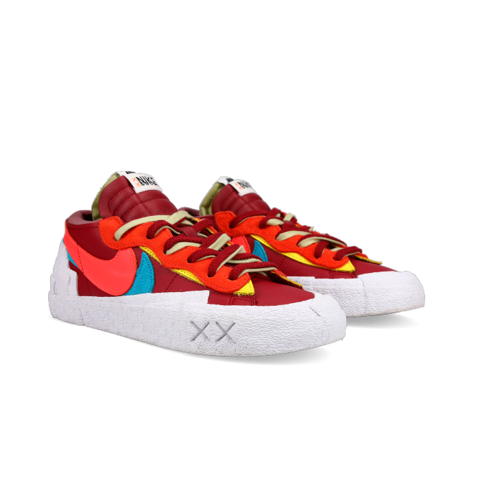 Sacai X Kaws X Nike Blazer Low 'Team Red' - Front View