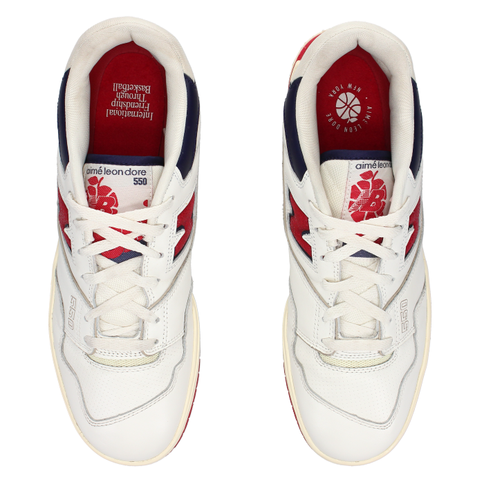 Aimé Leon Dore X New Balance 550 'Red Navy' - Side View