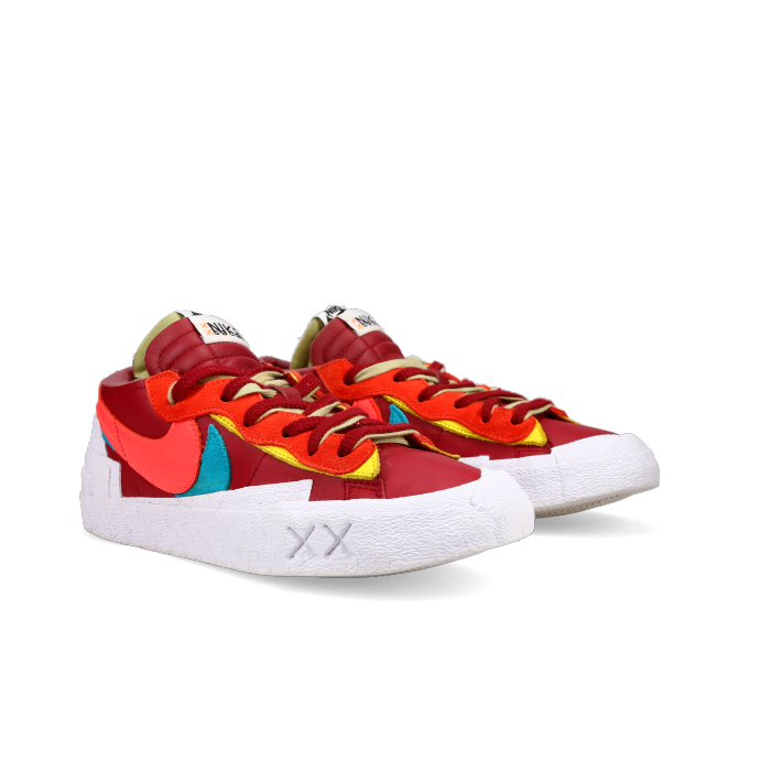 Sacai X Kaws X Nike Blazer Low 'Team Red' - Front View