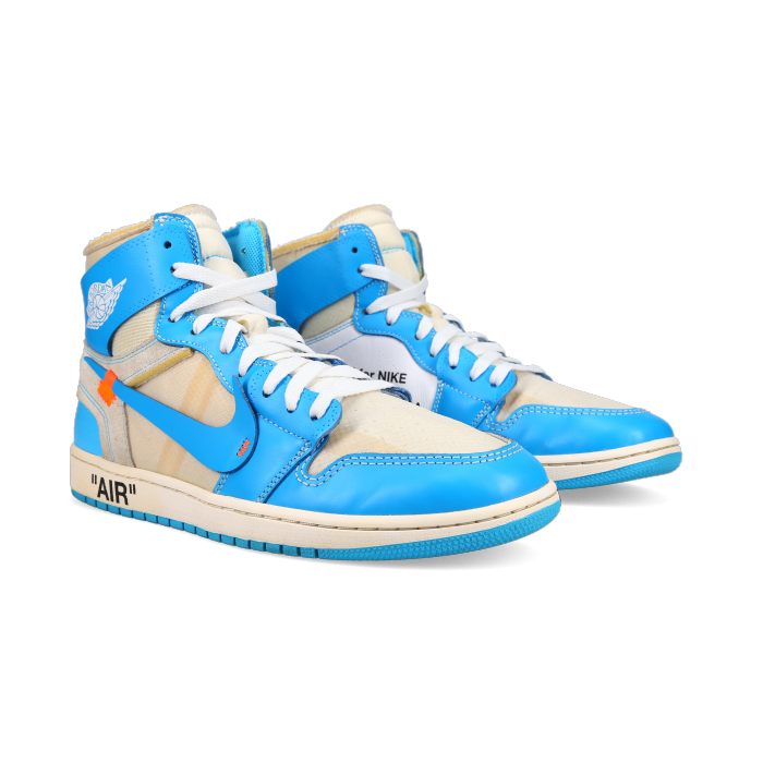 Off-White X Jordan 1 Retro High OG 'UNC' - Front View