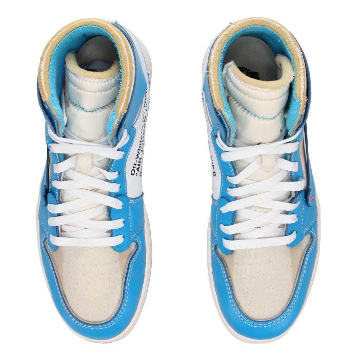 Off-White X Jordan 1 Retro High OG 'UNC' - Side View