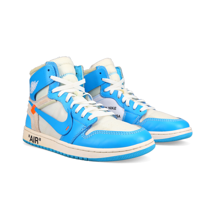 Off-White X Jordan 1 Retro High OG 'UNC' - Front View