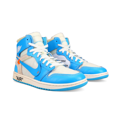 Off-White X Jordan 1 Retro High OG 'UNC' - Front View