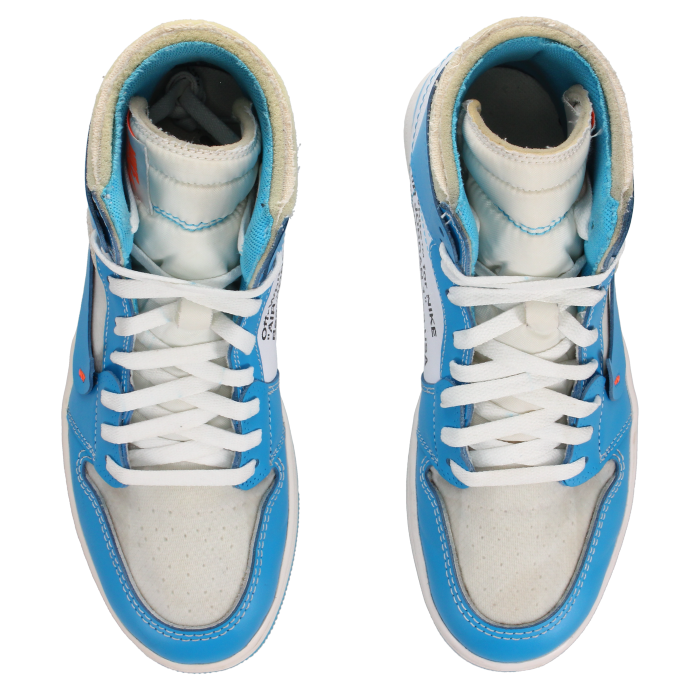 Off-White X Jordan 1 Retro High OG 'UNC' - Side View