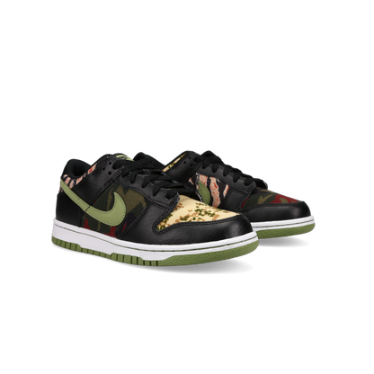 Nike Dunk Low SE 'Black Multi-Camo' GS - Front View