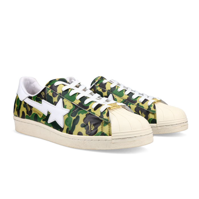 Adidas Superstar 80's X Bape 'ABC Camo' - Front View