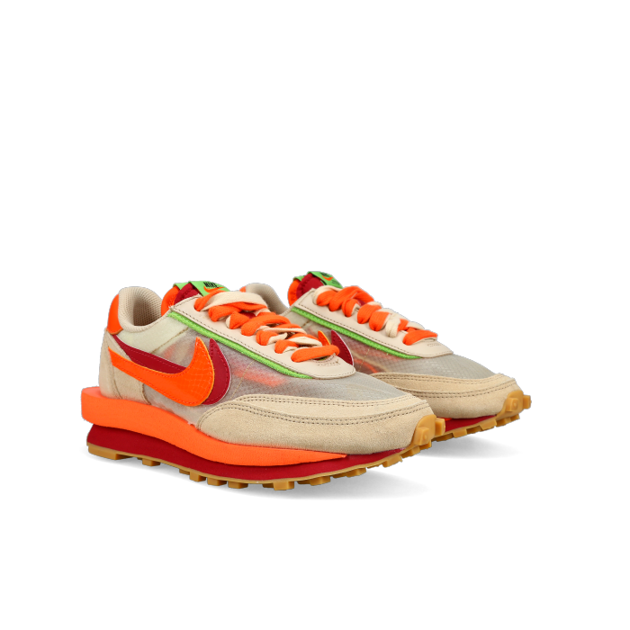 Nike LDWAFFLE X Sacai X Clot 'Net Orange Blaze' - Front View