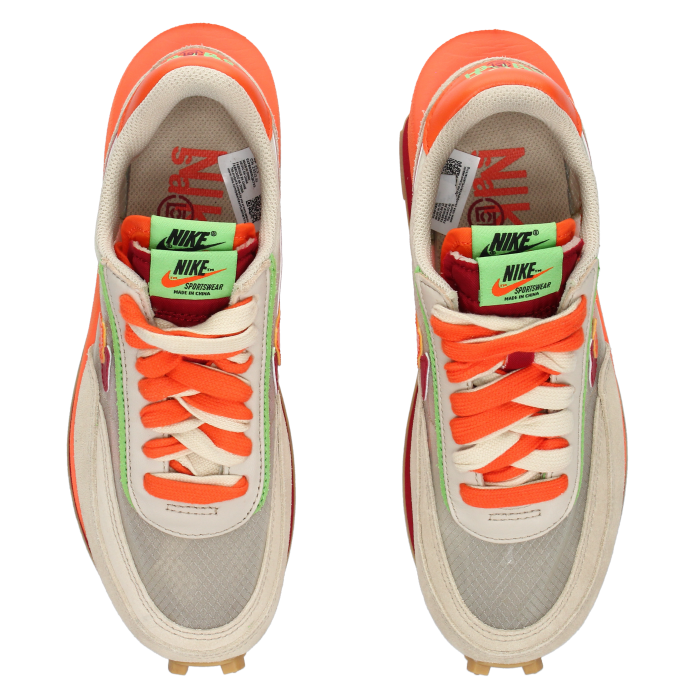 Nike LDWAFFLE X Sacai X Clot 'Net Orange Blaze' - Side View