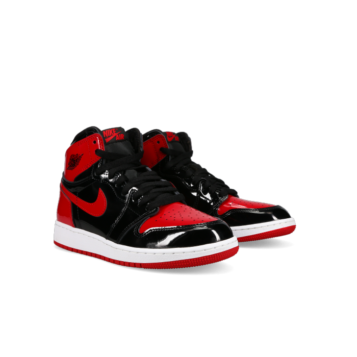 Jordan 1 Retro High OG 'Patent Bred' (GS) - Front View