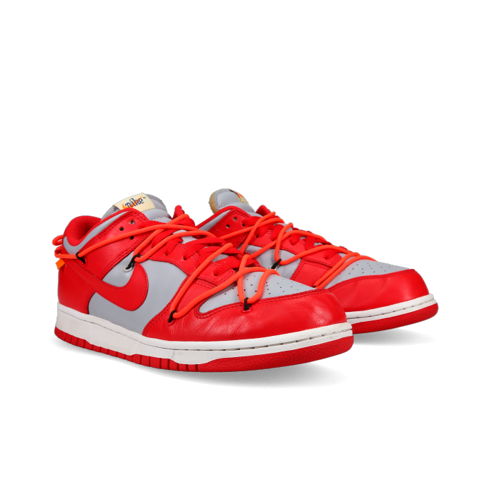 Off-White X Nike Dunk Low 'University Red' - Front View