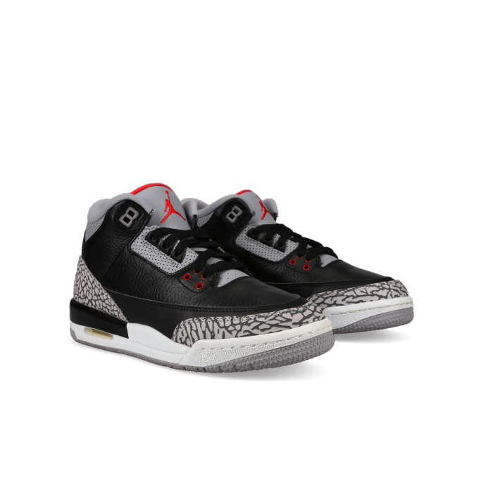 Jordan 3 Retro OG 'Black Cement' 2018 (GS) - Front View