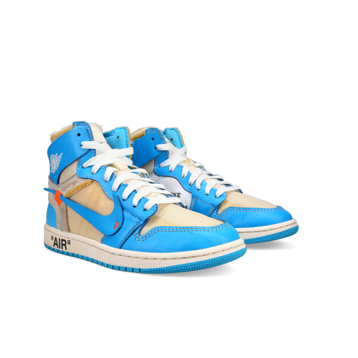 Off-White X Jordan 1 Retro High OG 'UNC' - Front View