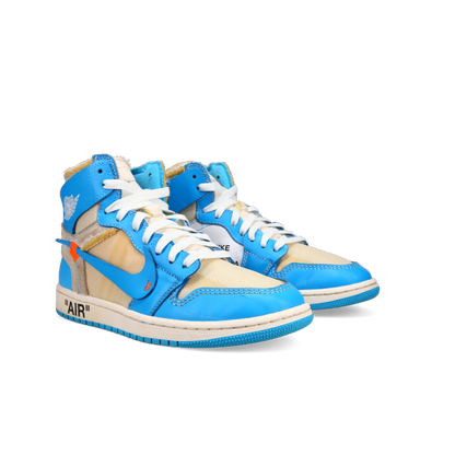 Off-White X Jordan 1 Retro High OG 'UNC' - Front View