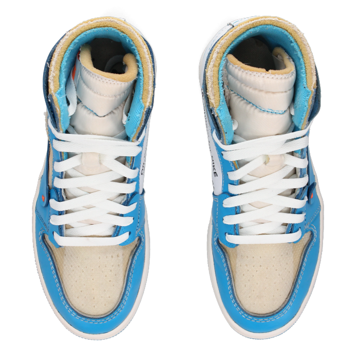 Off-White X Jordan 1 Retro High OG 'UNC' - Side View