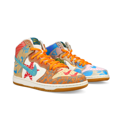 Thomas Campbell X Nike SB Dunk High 'What The' - Front View