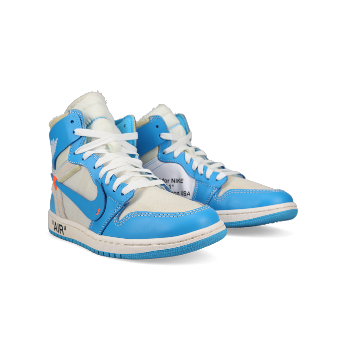 Off-White X Jordan 1 Retro High OG 'UNC' - Front View