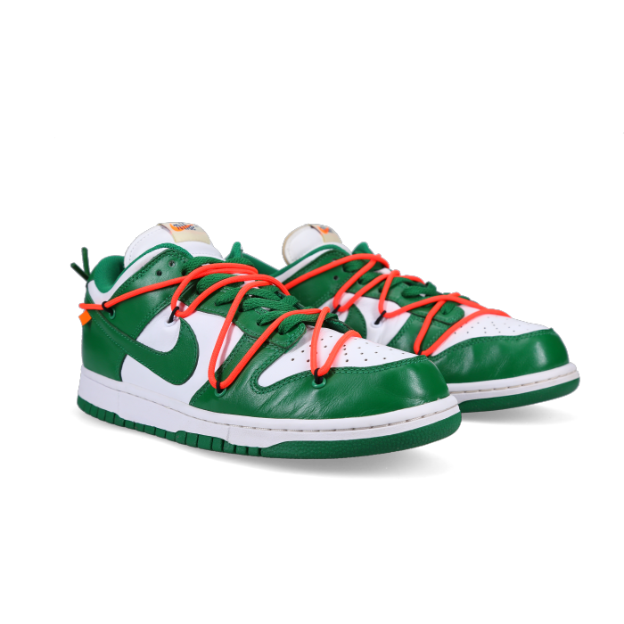 Off-White X Nike Dunk Low 'Pine Green' - Front View