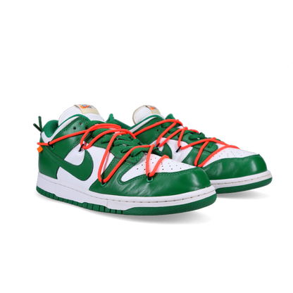 Off-White X Nike Dunk Low 'Pine Green' - Front View